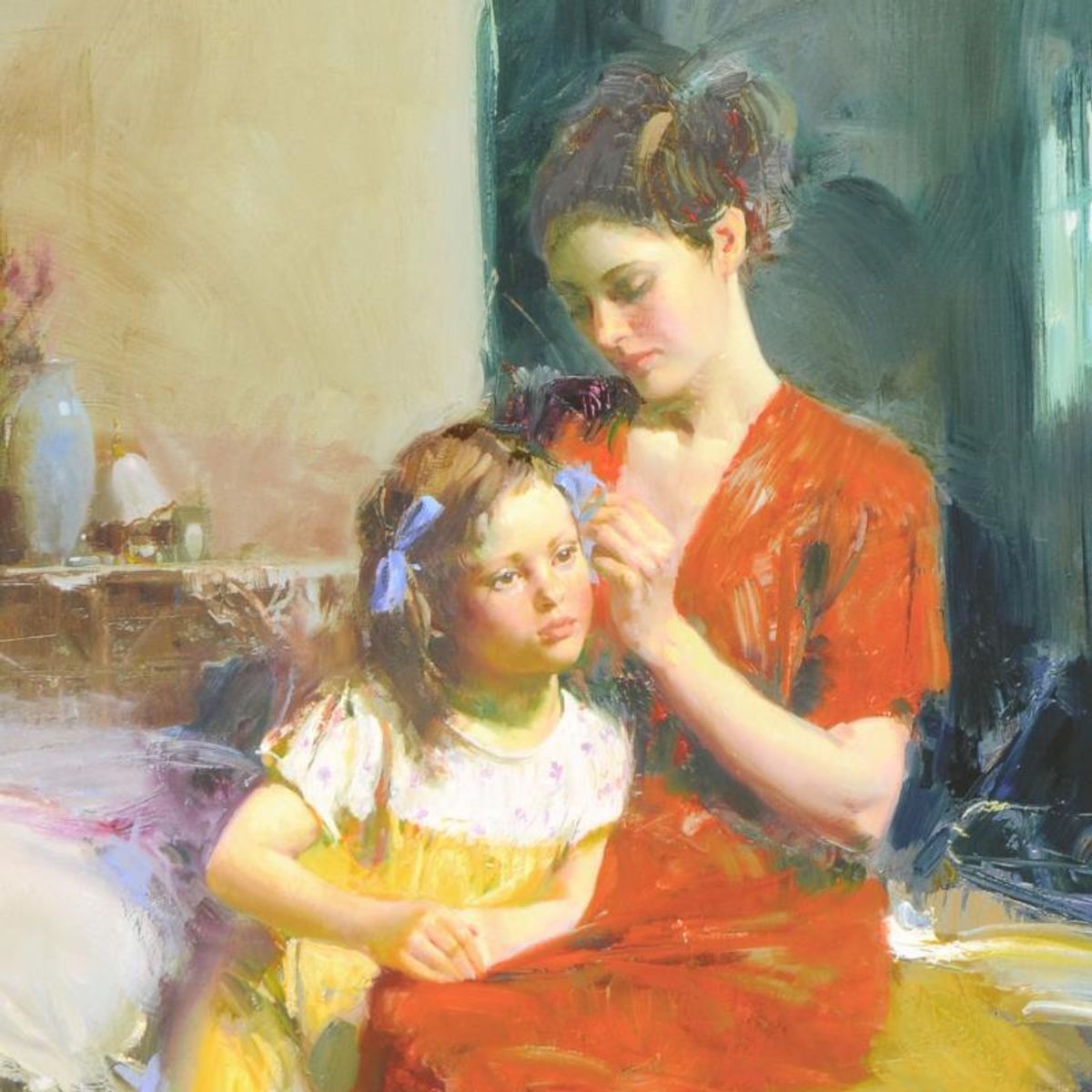 Pino (1939-2010), "Last Touch" Limited Edition Giclee. Numbered and Hand Signed; Certificate of Authenticity.