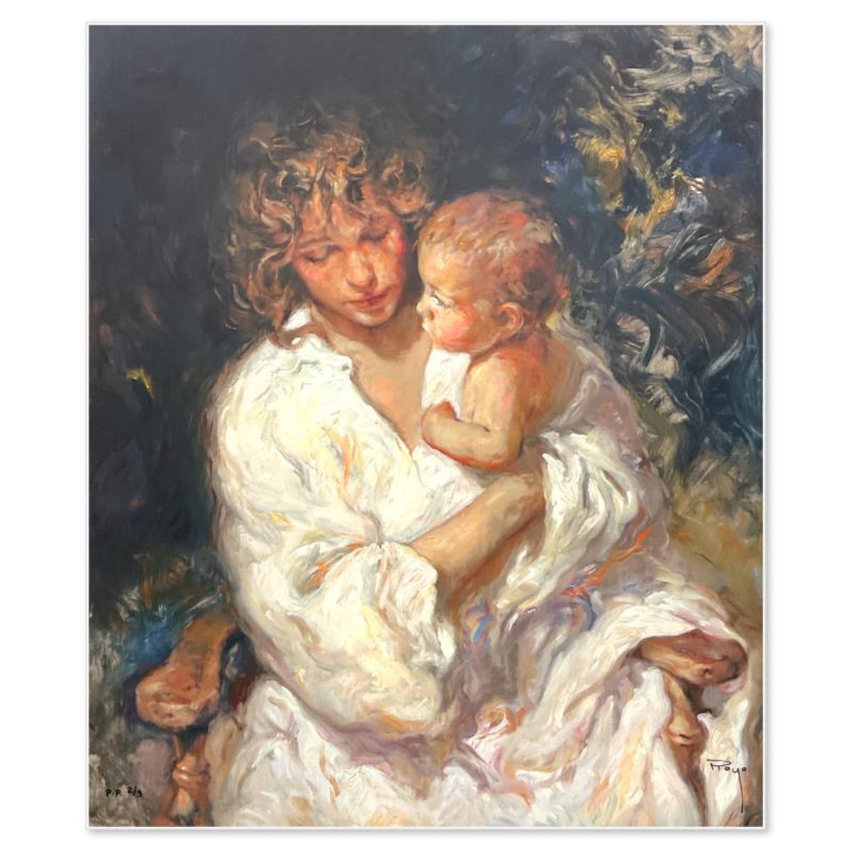 Royo, "Maternidad" Limited Edition Printer's Proof on Clay-Board (29" x 24"), Numbered 2/3 and Hand Signed with Letter of Authenticity.