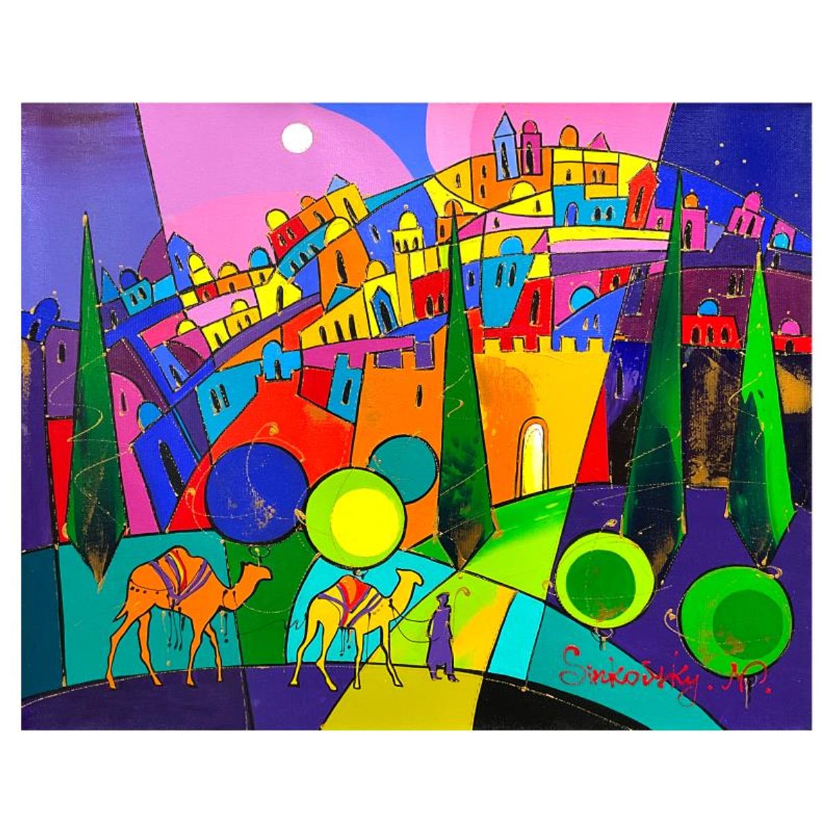 Natalia Sinkovsky, Original Acrylic Painting on Canvas, Hand Signed with Letter of Authenticity