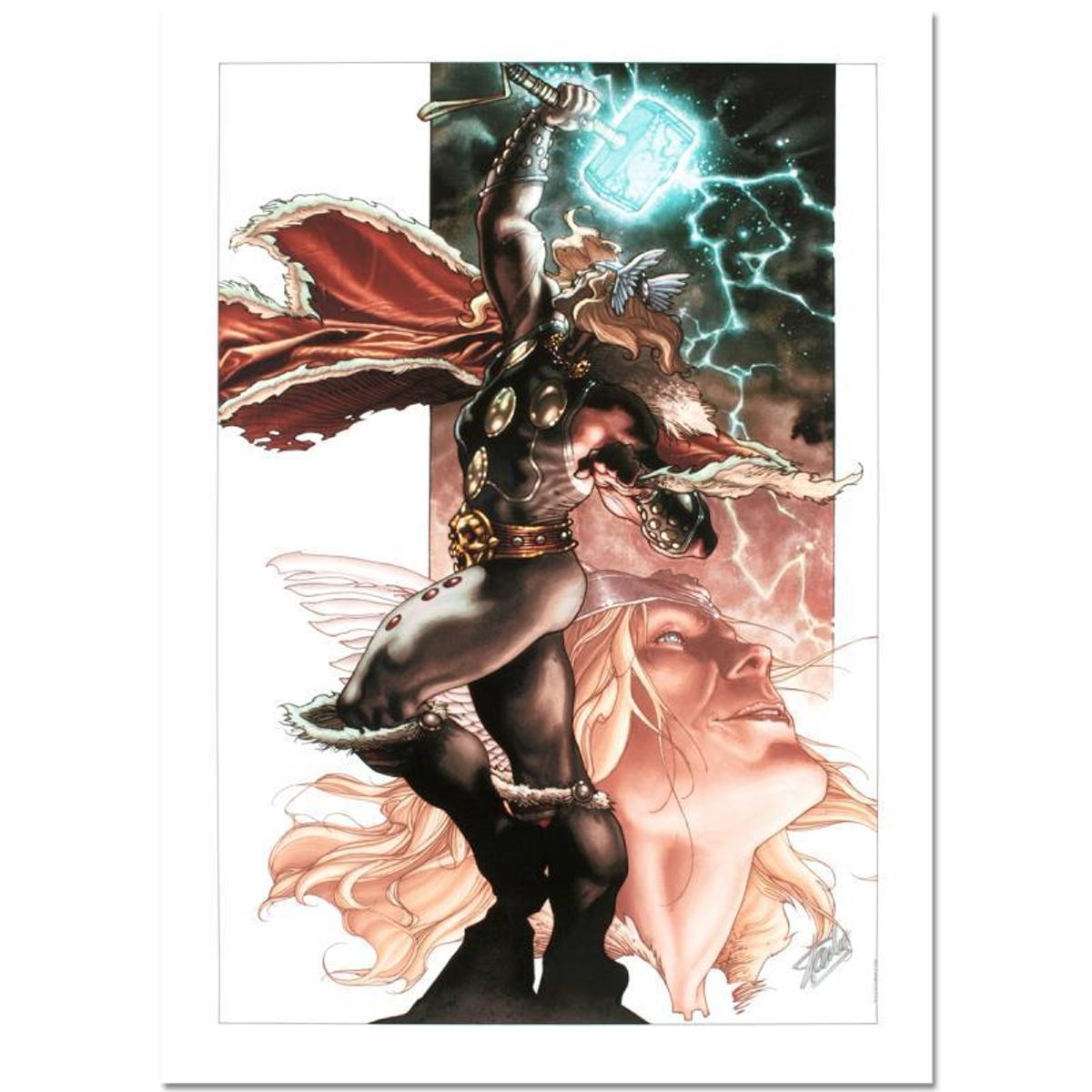 Stan Lee Signed, Marvel Comics Limited Edition Canvas 8/10 "Thor: For Asgard #3" with Certificate of Authenticity.