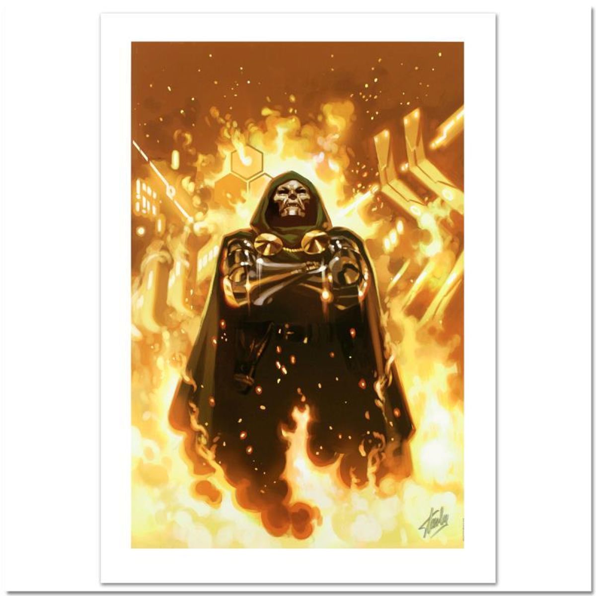 Stan Lee Signed, Marvel Comics Limited Edition Canvas 3/99 "FF #2" with Certificate of Authenticity.