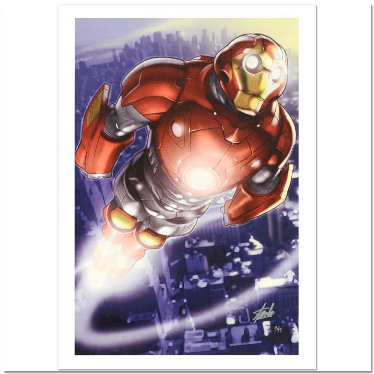 Stan Lee Signed, Marvel Comics "Ultimate Iron Man II #3" Limited Edition Canvas 1/99 with Certificate of Authenticity.