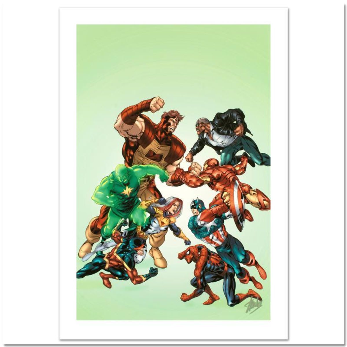 Stan Lee Signed, Marvel Comics "New Thunderbolts #3" Limited Edition Canvas, Numbered 6/99 with Certificate of Authenticity.