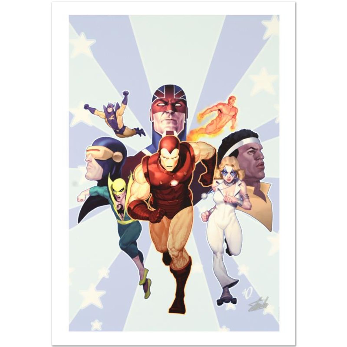 Stan Lee Signed, Marvel Comics "Iron Age: Omega #1" Limited Edition Canvas, Numbered 5/99 with COA.