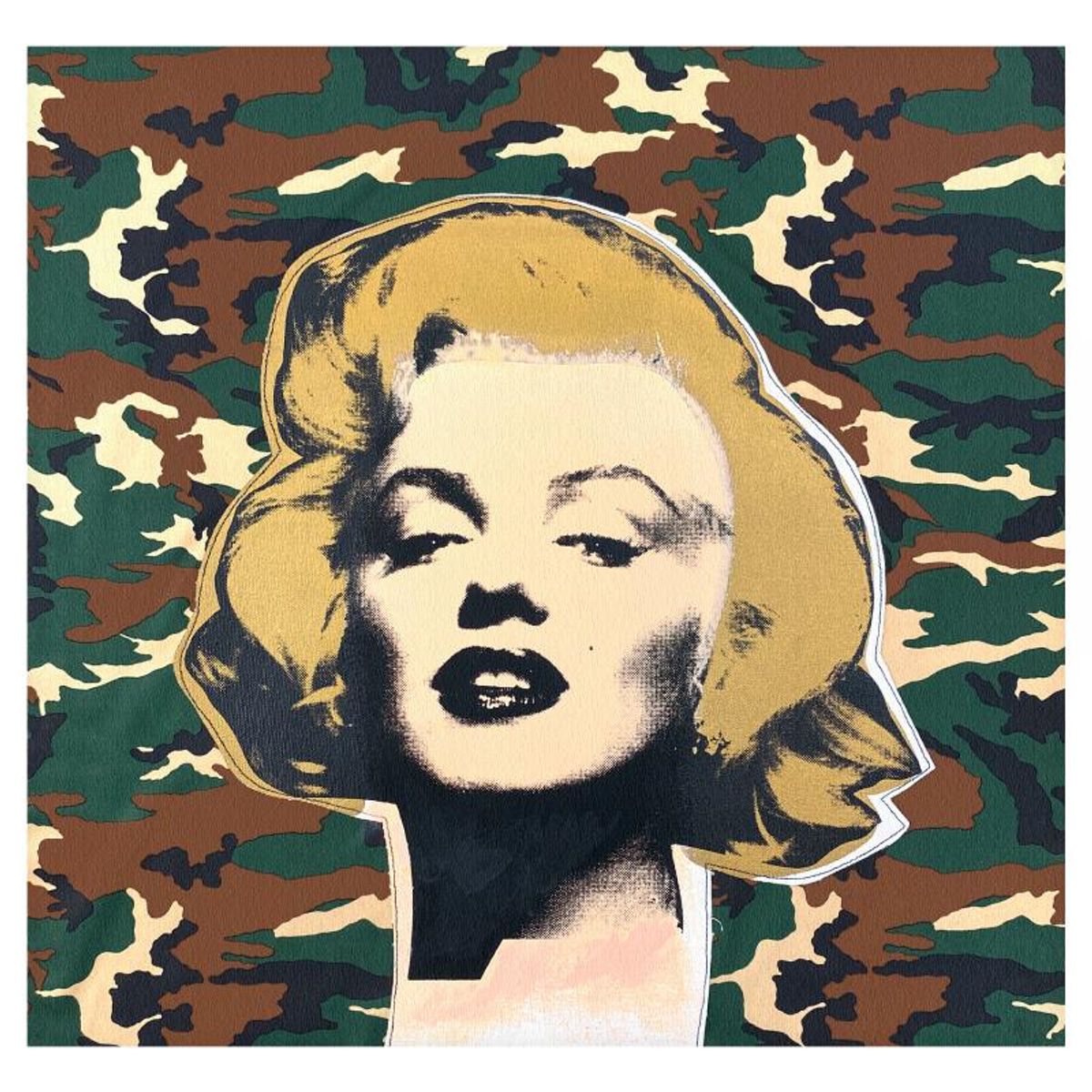 Steve Kaufman (1960-2010), "Marilyn Monroe" Hand Embellished Limited Edition Mixed Media Silkscreen on Canvas and Fabric, CP Numbered 10/50 and Hand Signed with LOA.