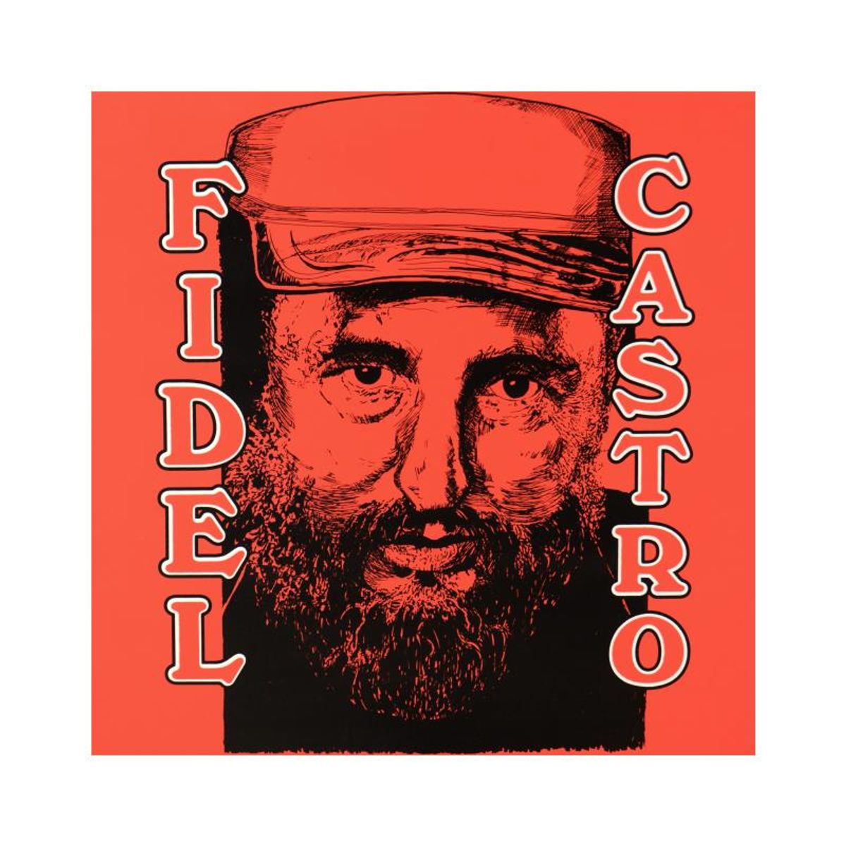 Steve Kaufman (1960-2010), "Fidel Castro" Hand Pulled Limited Edition Silkscreen on Canvas from an HC Edition, Hand Signed Inverso with Letter of Authenticity.