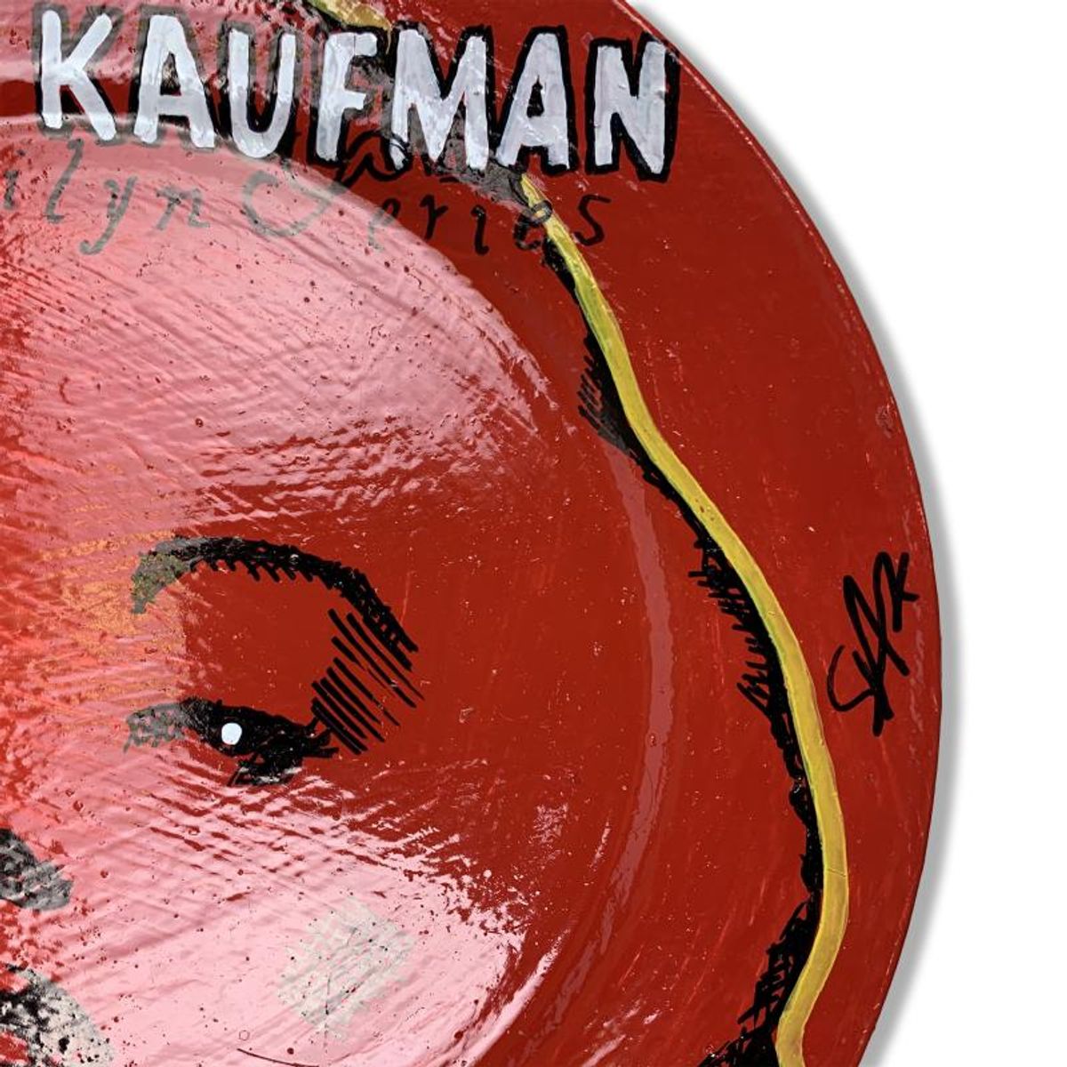 Steve Kaufman (1960-2010), "Marilyn" Hand Painted Plate, Hand Signed with Letter of Authenticity.