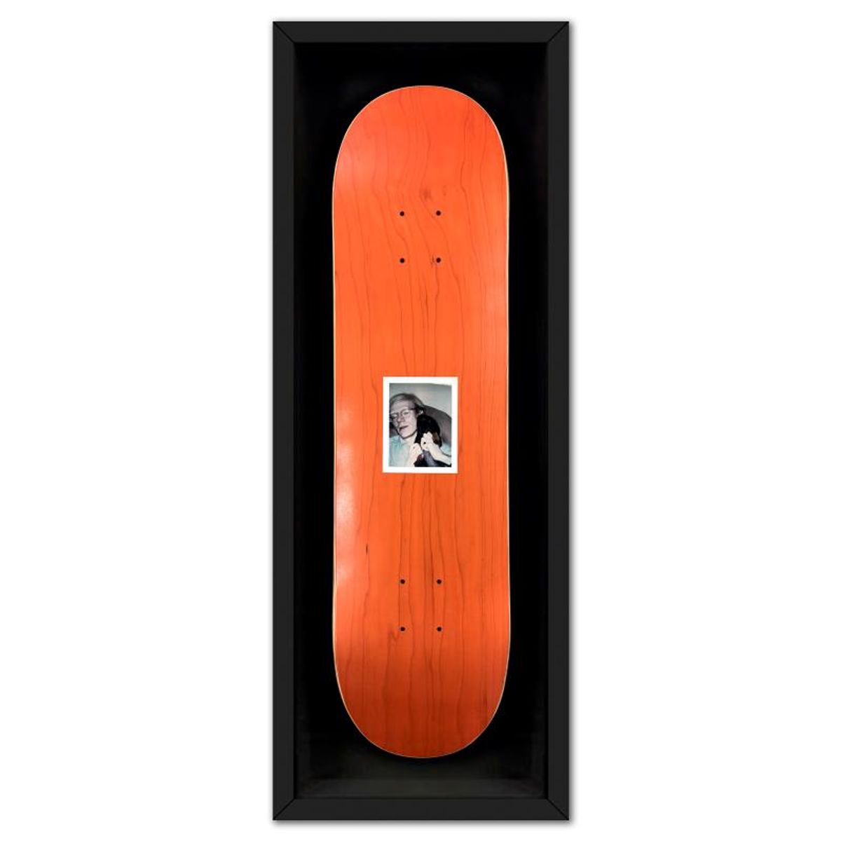 Andy Warhol (1928-1987), "Self-Portrait (Orange)" Framed One-of-a-Kind Unique Edition Skateboard, Signed Inverso with Certificate of Authenticity.