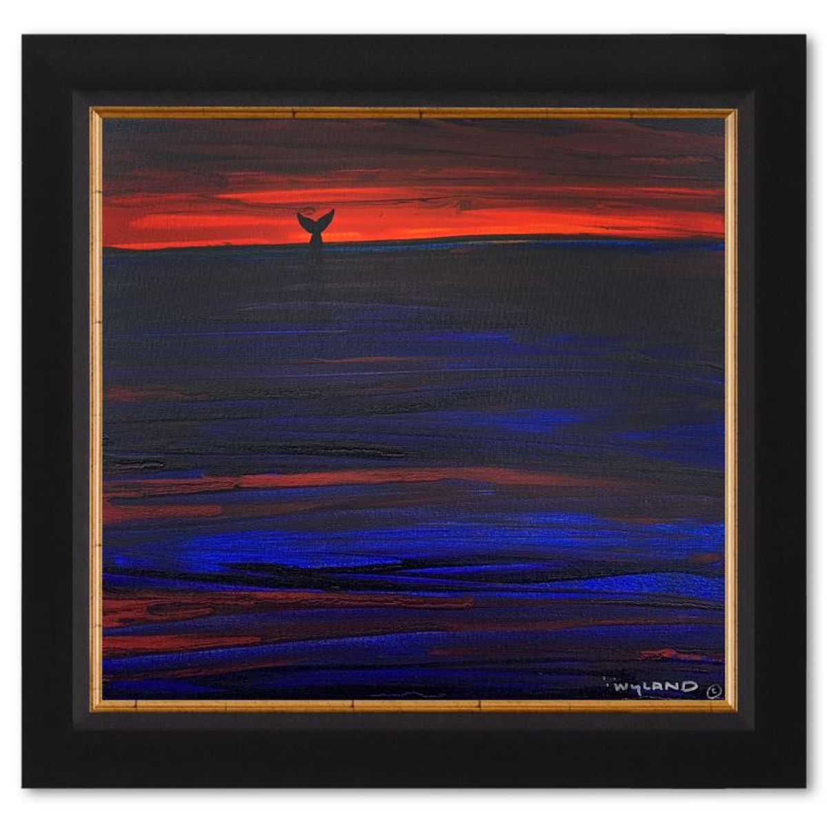 Wyland, Framed Original Painting on Canvas, Hand Signed by the artist and with a letter of authenticity.