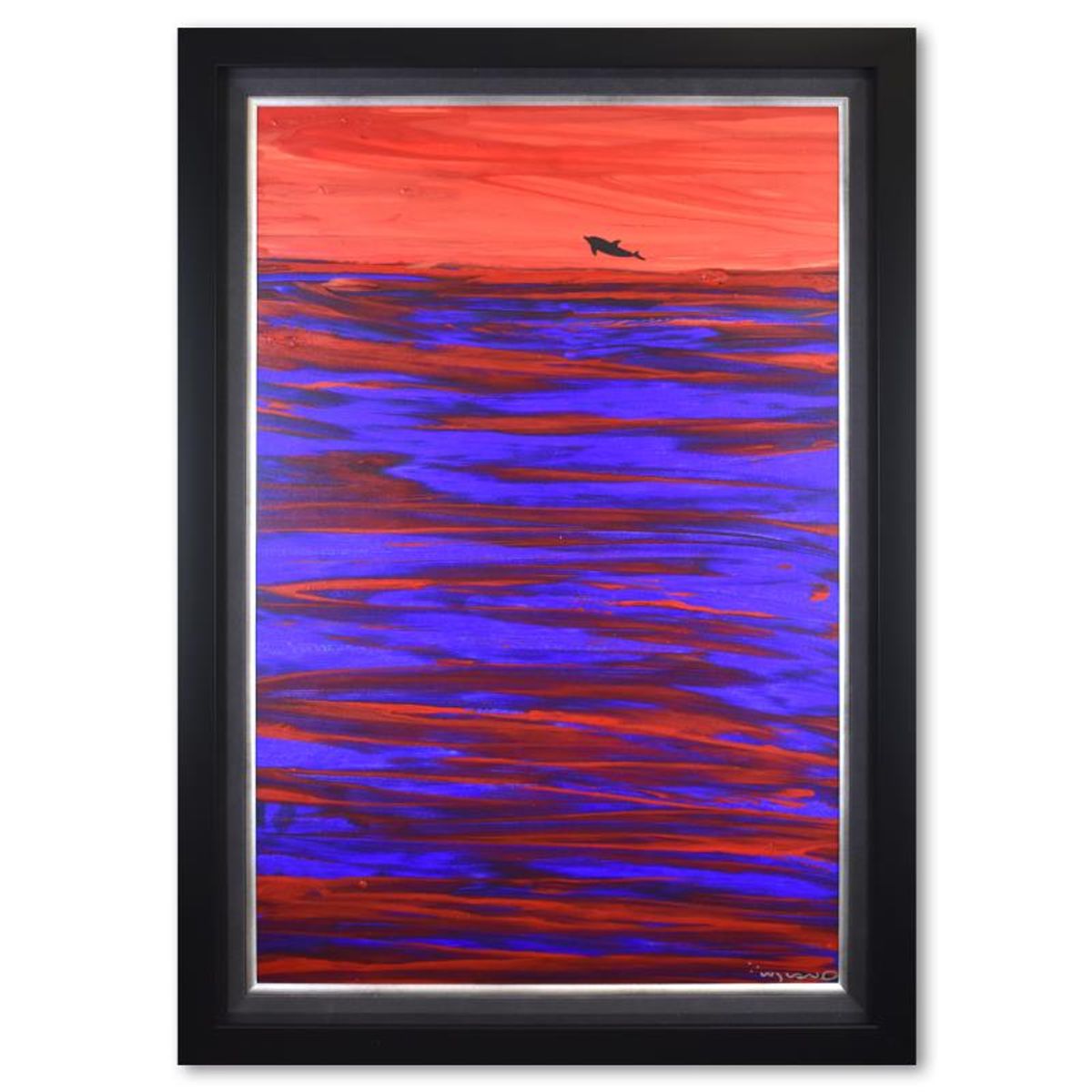 Wyland, Framed Original Painting on Canvas, Hand Signed by the artist and with a letter of authenticity.