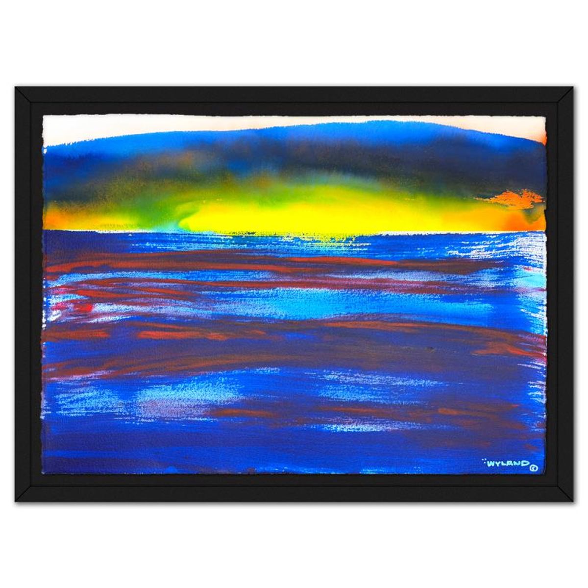 Wyland, Framed Original Watercolor Painting, Hand Signed with Letter of Authenticity.