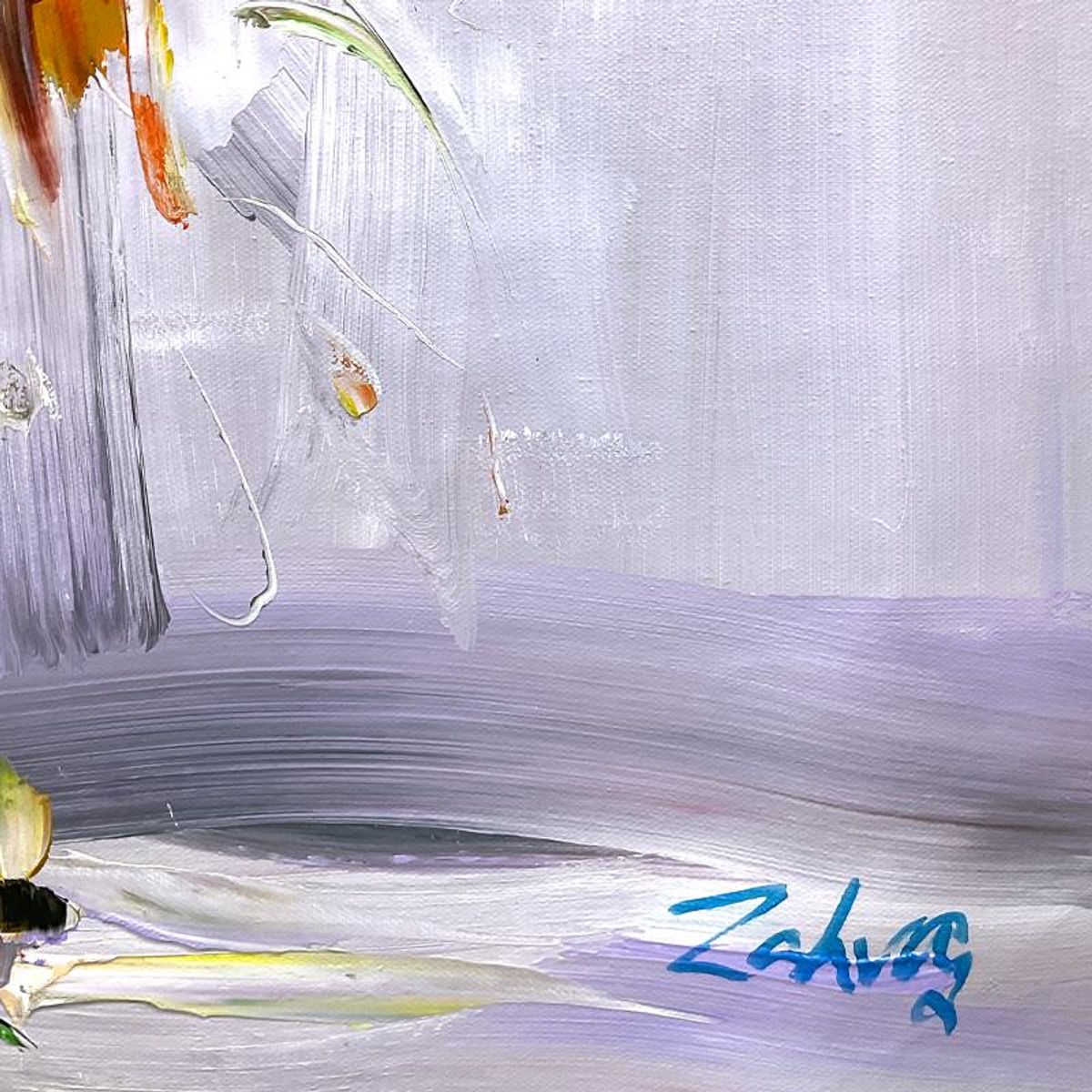 Zahra, Original Acrylic Painting on Canvas (42" x 32"), Hand Signed with Letter of Authenticity