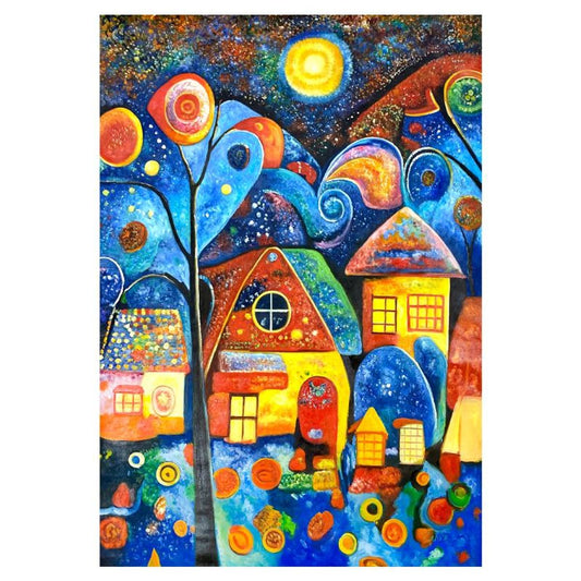 Zahra, Original Acrylic Painting on Canvas (50" x 35"), Hand Signed with Letter of Authenticity