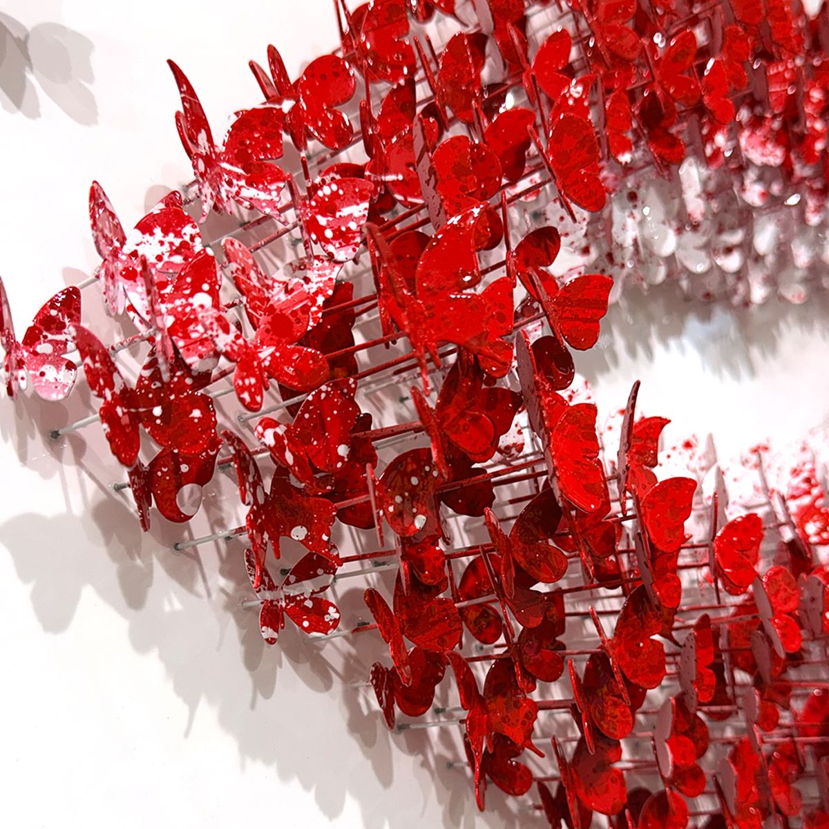 Patricia Govezensky- Original 3D Metal Art on Wood "Lips, 2025"