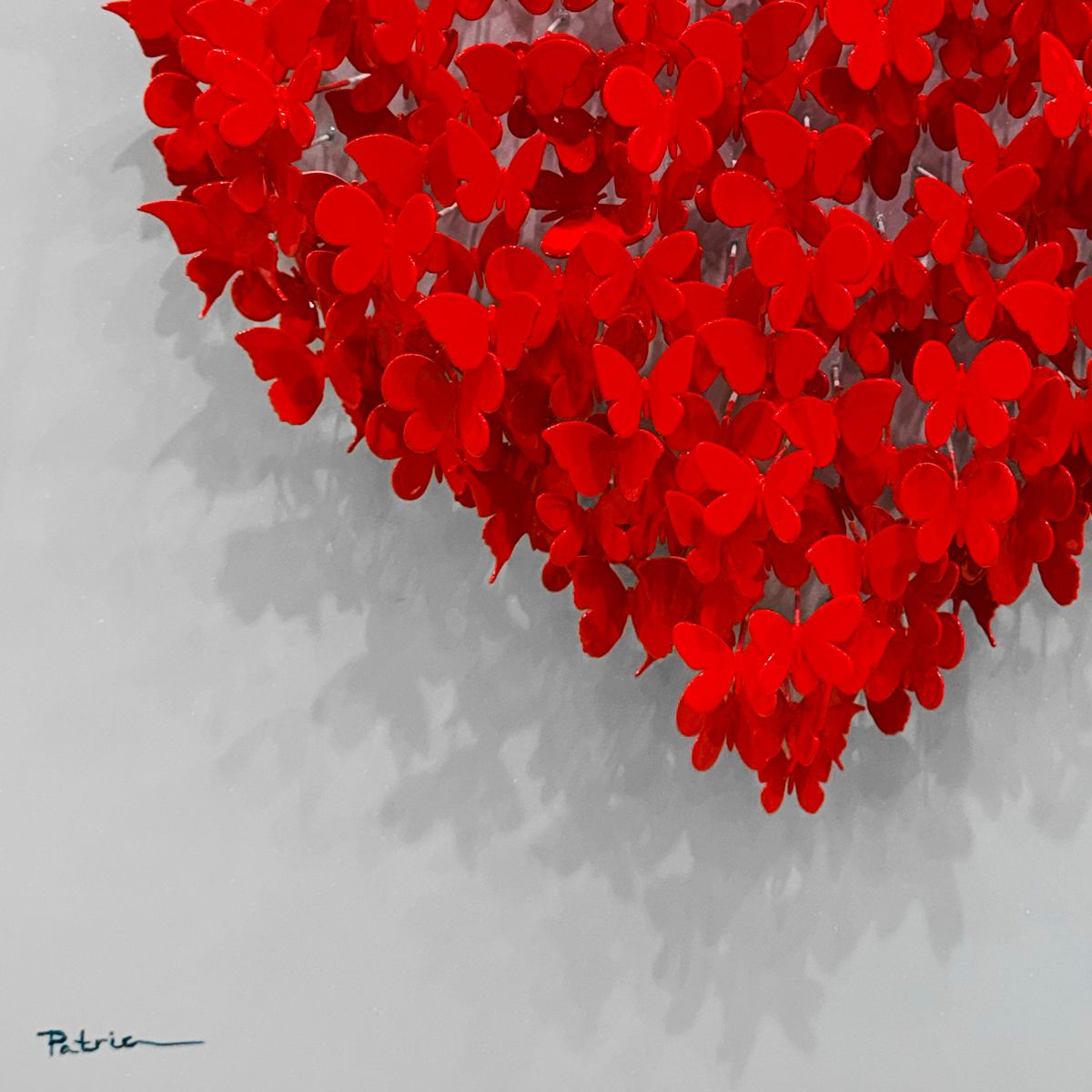 Patricia Govezensky- Original 3D Metal Art on Wood "Heart"