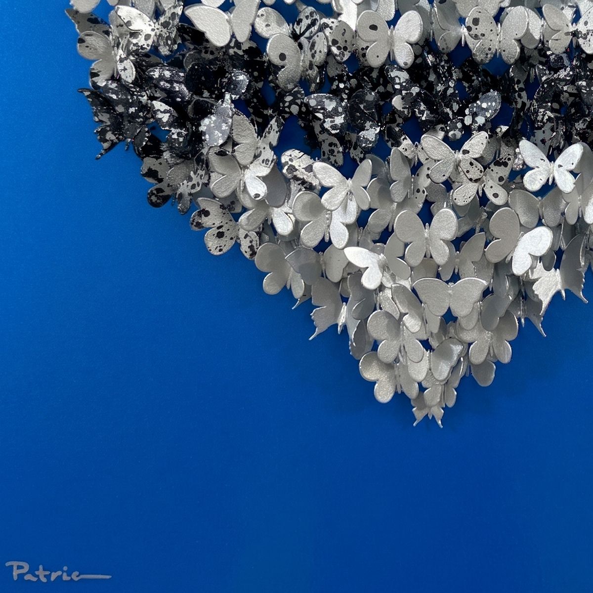 Patricia Govezensky- Original 3D Metal Art on Wood "Heart"