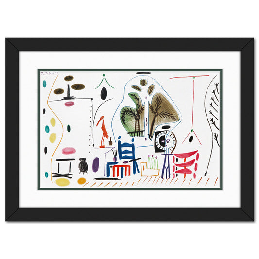 After Pablo Picasso- Lithograph on Rivoli paper "Carnet de Californie 28"