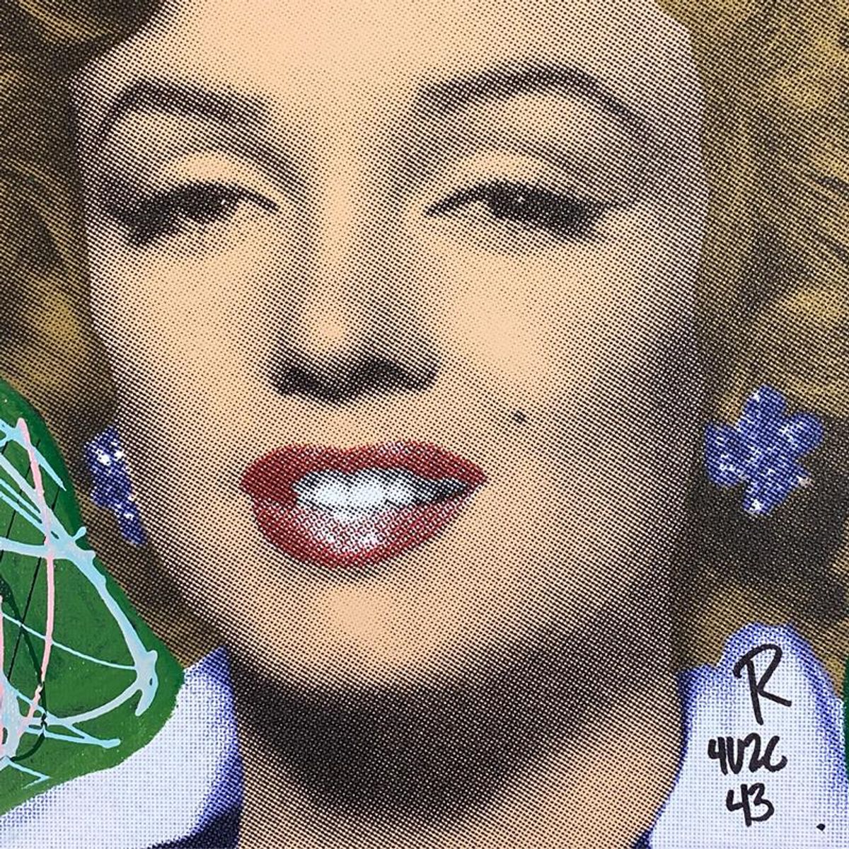 Ringo Daniel Funes, "Marilyn Classic" Framed One-of-a-Kind Mixed Media on Canvas, Hand Signed with Letter of Authenticity.