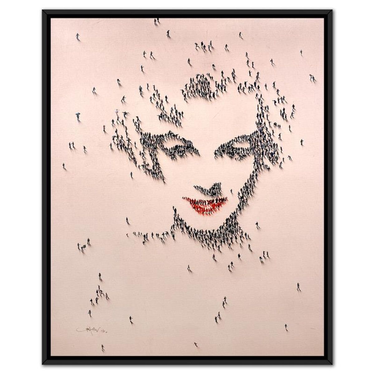 Craig Alan, "Populus: Coral Glim" Framed Limited Edition on Canvas, Numbered and Hand Signed with Letter of Authenticity.