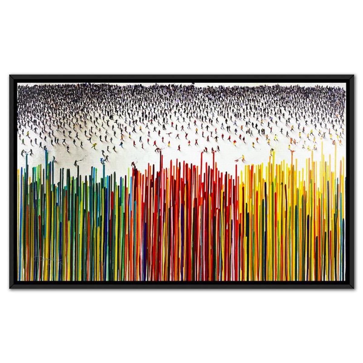 Craig Alan, "Populus: Environmental Change" Framed Limited Edition on Canvas, Numbered and Hand Signed with Letter of Authenticity.