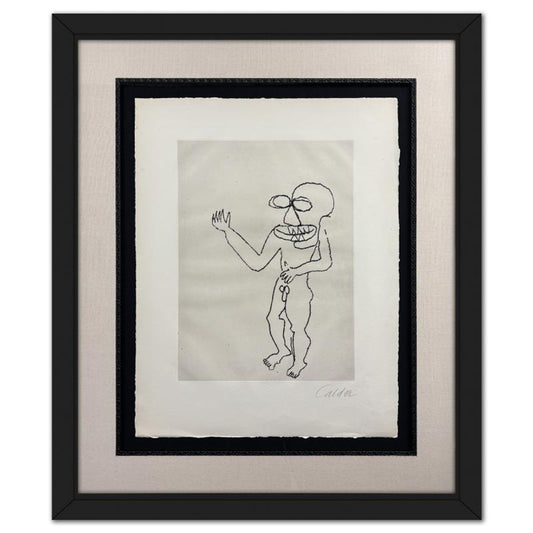 Alexander Calder (1898-1976), Framed Etching, Hand Signed from the "Santa Claus" Portfolio with Letter of Authenticity.
