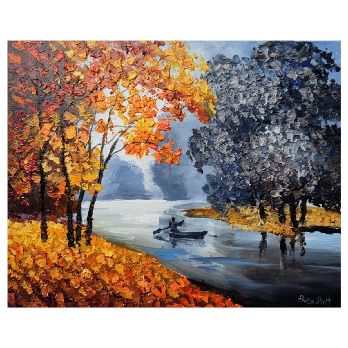 Alexander Antanenka, "Happy Along" Hand Signed Original Painting on Canvas with Letter of Authenticity.
