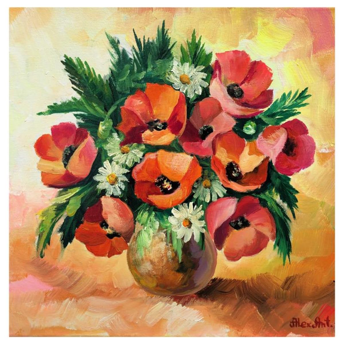 Alexander Antanenka, "Summer Gift" Original Painting on Canvas, Hand Signed with Letter of Authenticity.