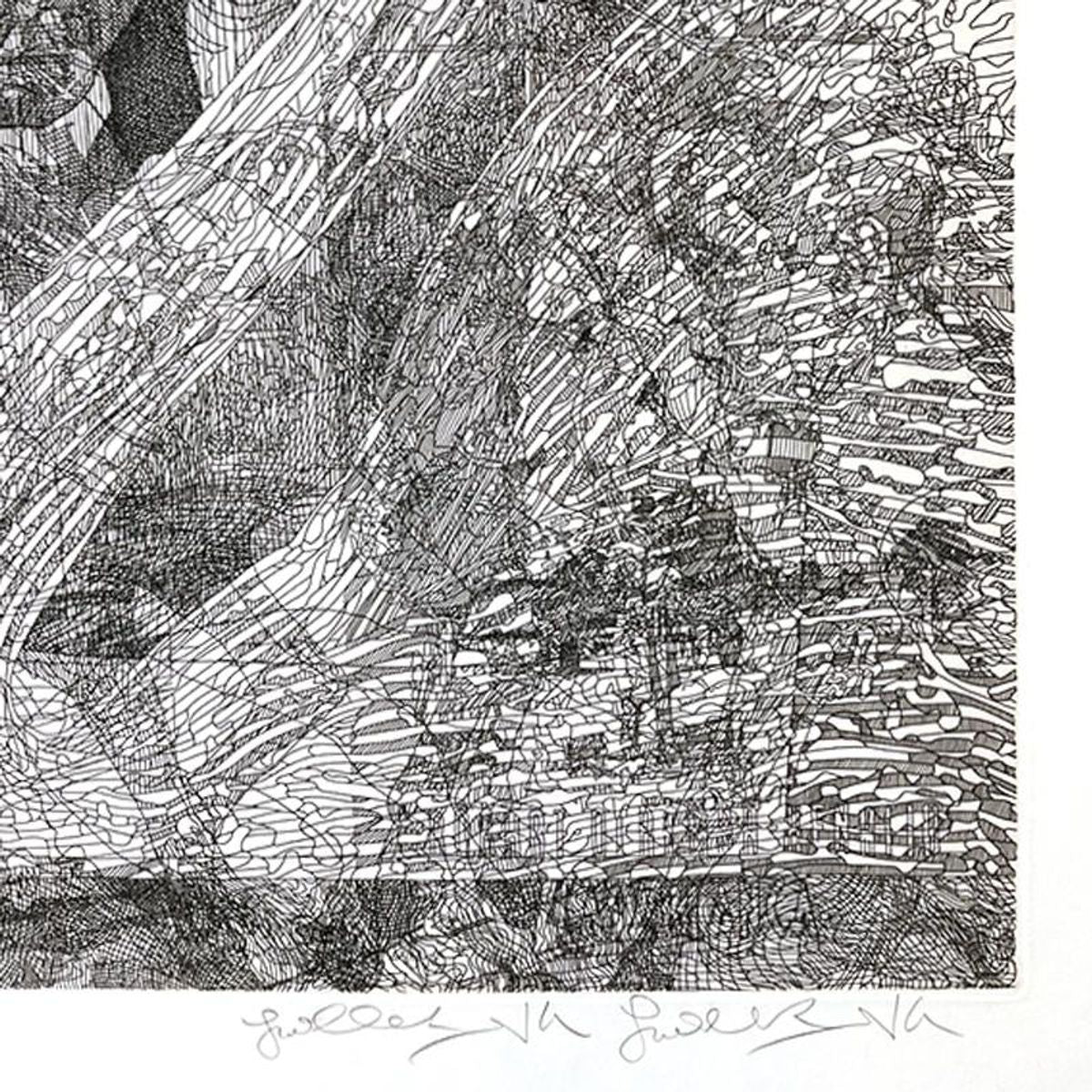 Guillaume Azoulay, "Two" Framed Limited Edition Etching, Numbered I/II and Hand Signed with Letter of Authenticity.