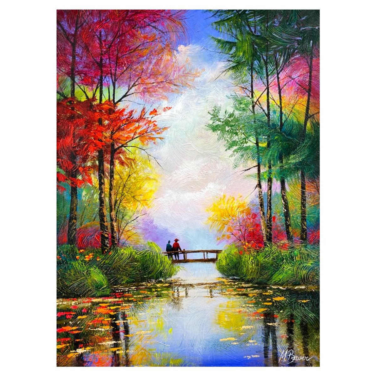 Mark Braver, Original Acrylic Painting on Canvas, Hand Signed with Letter of Authenticity.