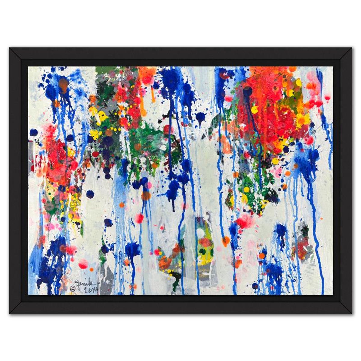 Jenik Cook, Framed Hand Signed Original Painting with Letter of Authenticity.