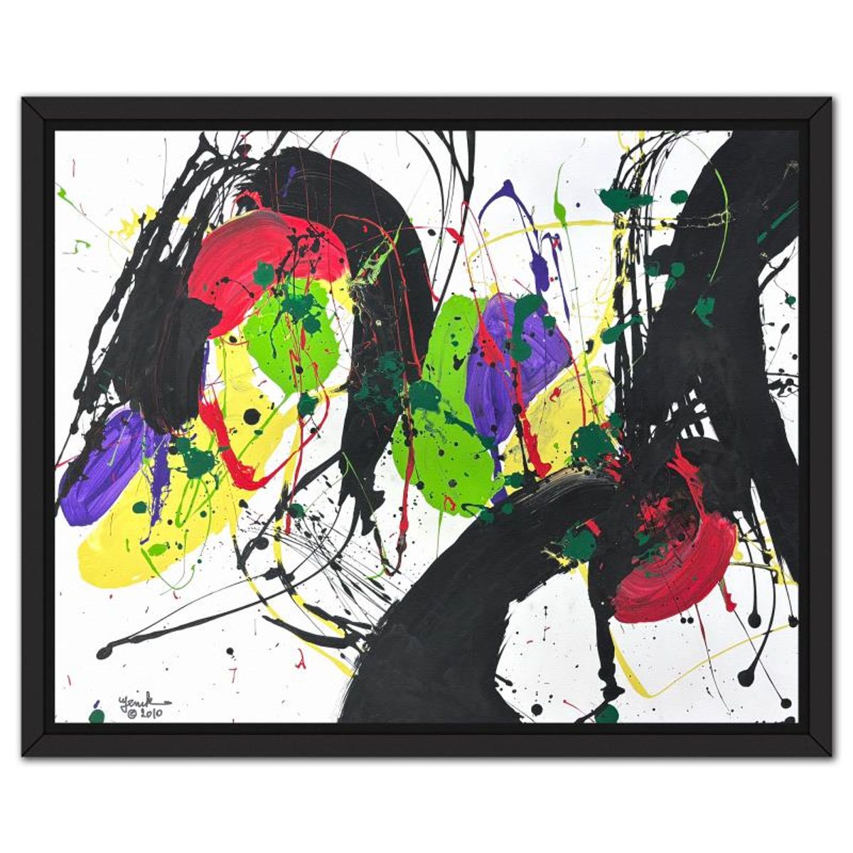 Jenik Cook, Framed Hand Signed Original Painting with Letter of Authenticity.
