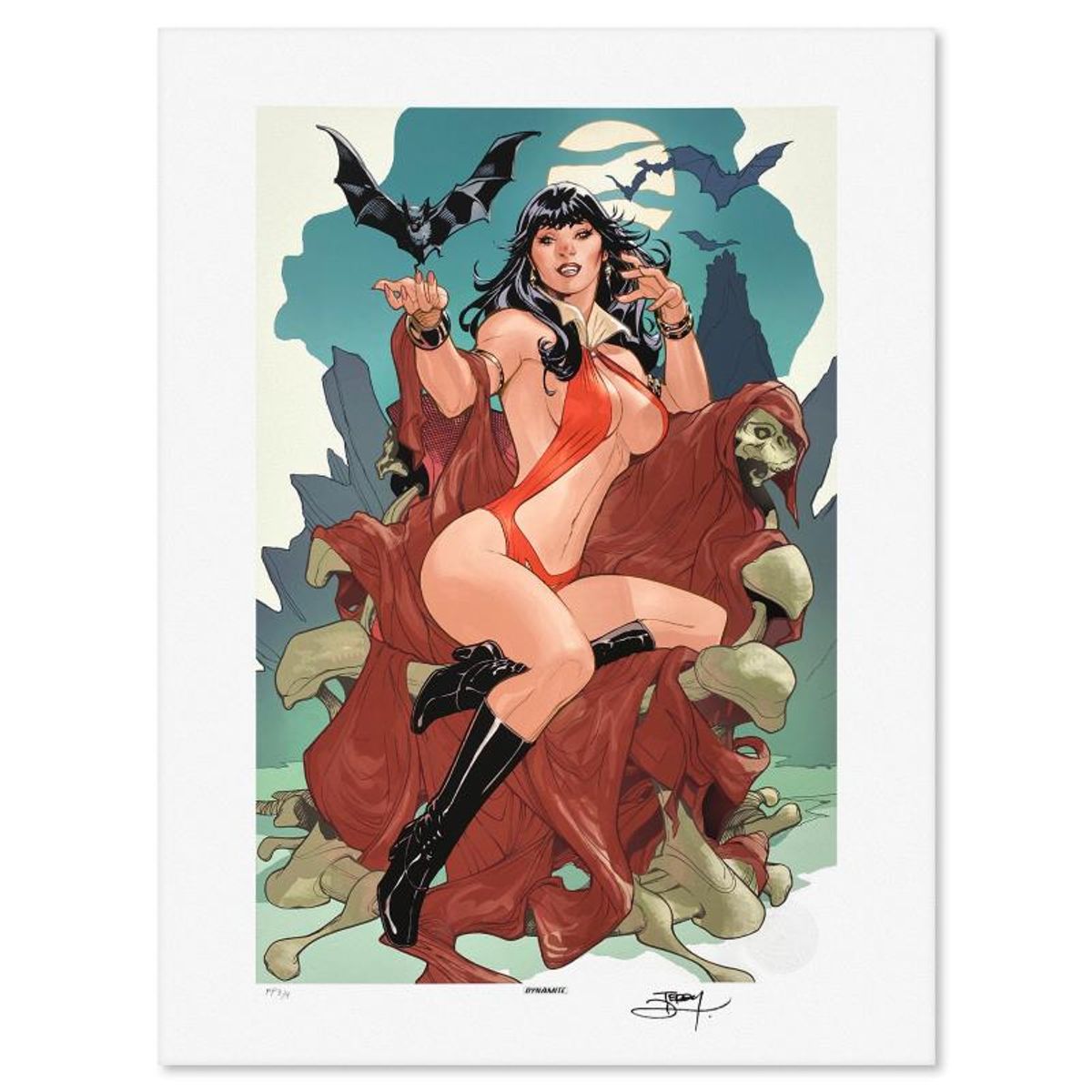 Terry & Rachel Dodson, "Vampirella A Scarlet Thirst" Limited Edition, PP Numbered 3/4 and Signed with Letter of Authenticity.