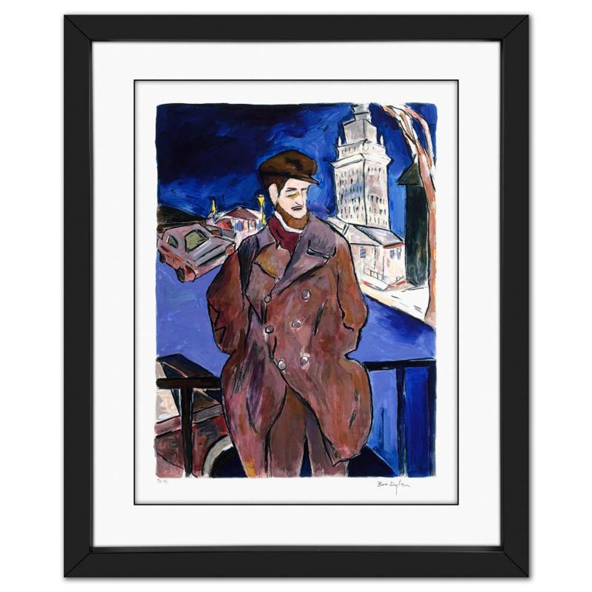 Bob Dylan, "Man on Bridge" Framed Limited Edition, TP Numbered 2/2 and Hand Signed with Letter of Authenticity.