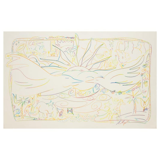 Alex Echo, "Untitled" Hand Signed Original Painting with Letter of Authenticity.