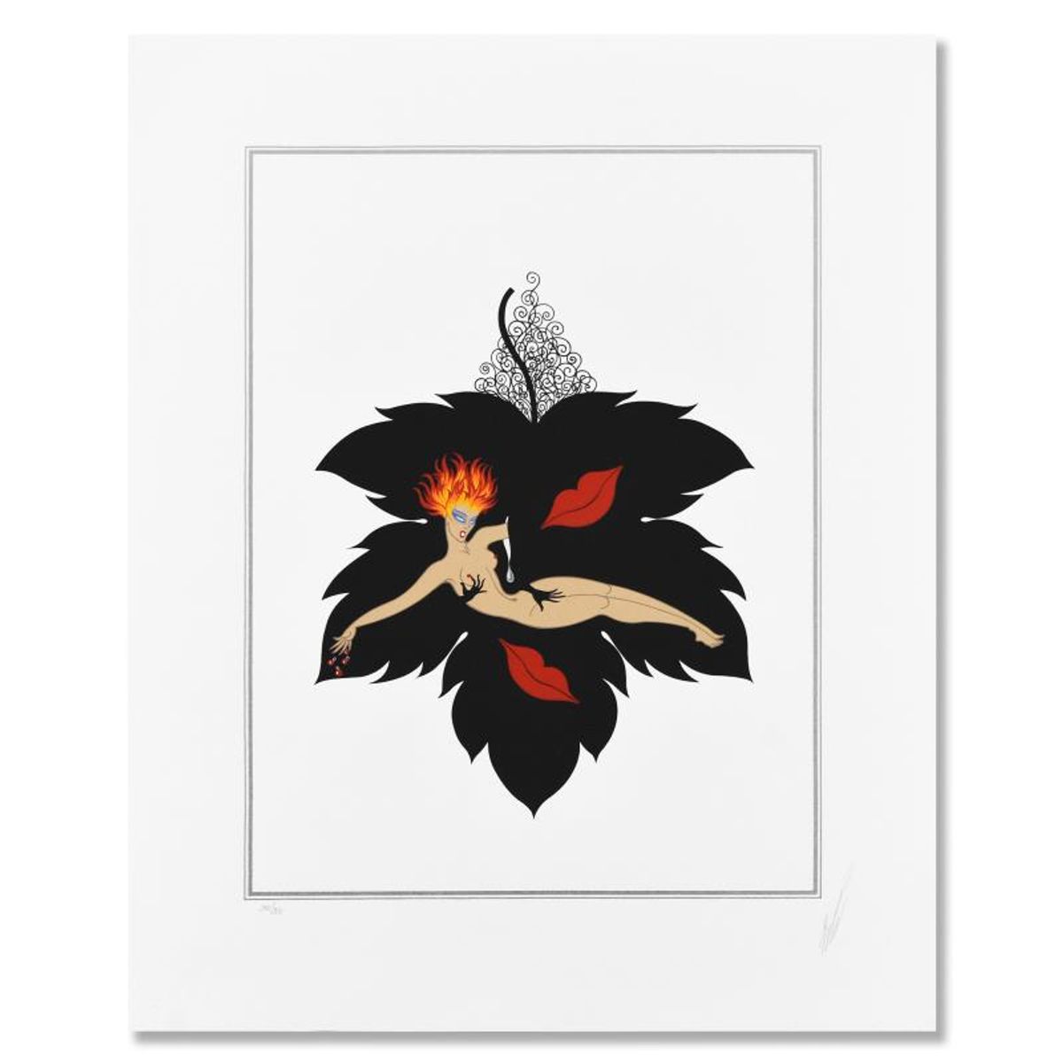 Erte (1892-1990), "Lust" Limited Edition Serigraph, Numbered 133/300 and Hand Signed with Letter of Authenticity