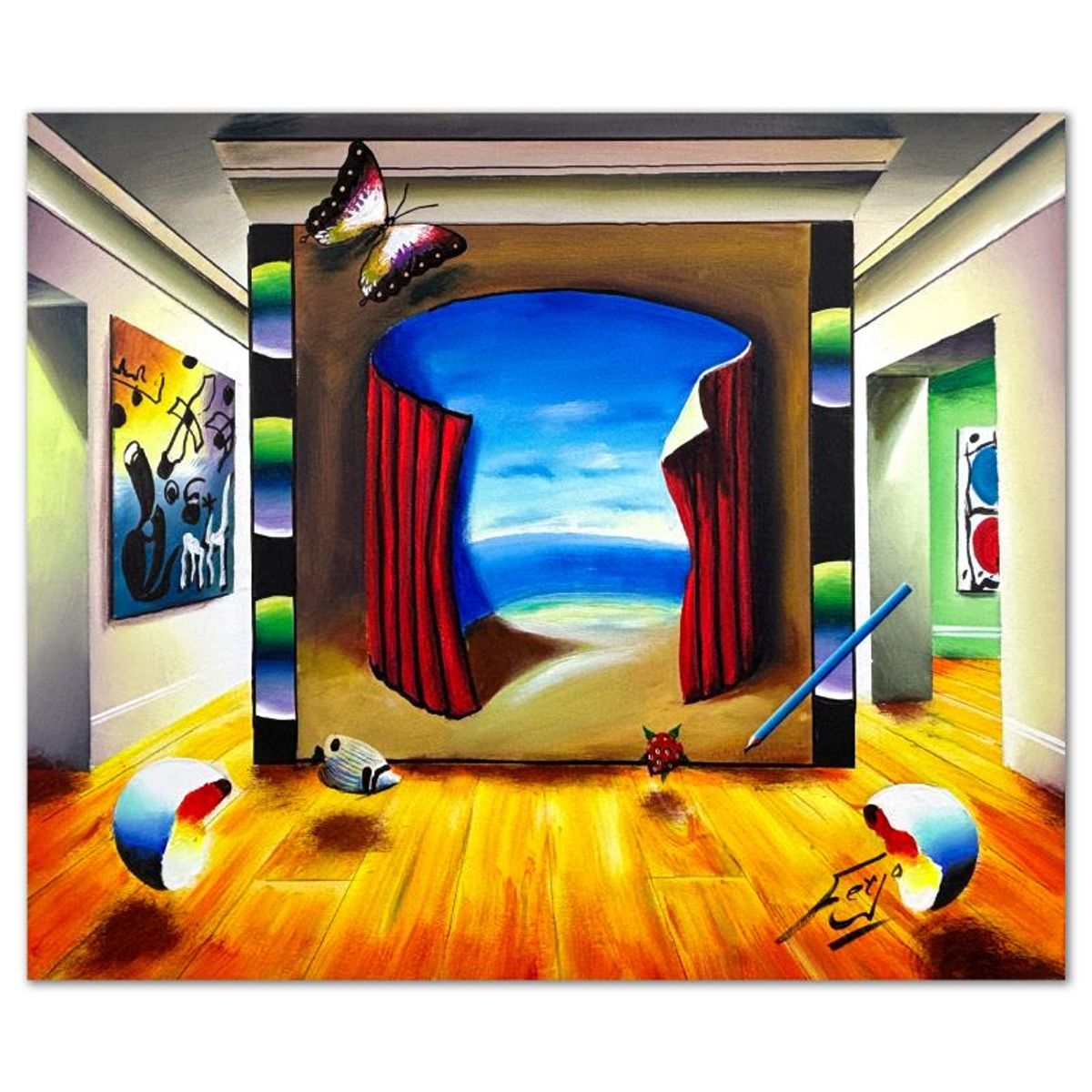 Ferjo, Original Acrylic Painting on Canvas, Hand Signed with Letter of Authenticity.