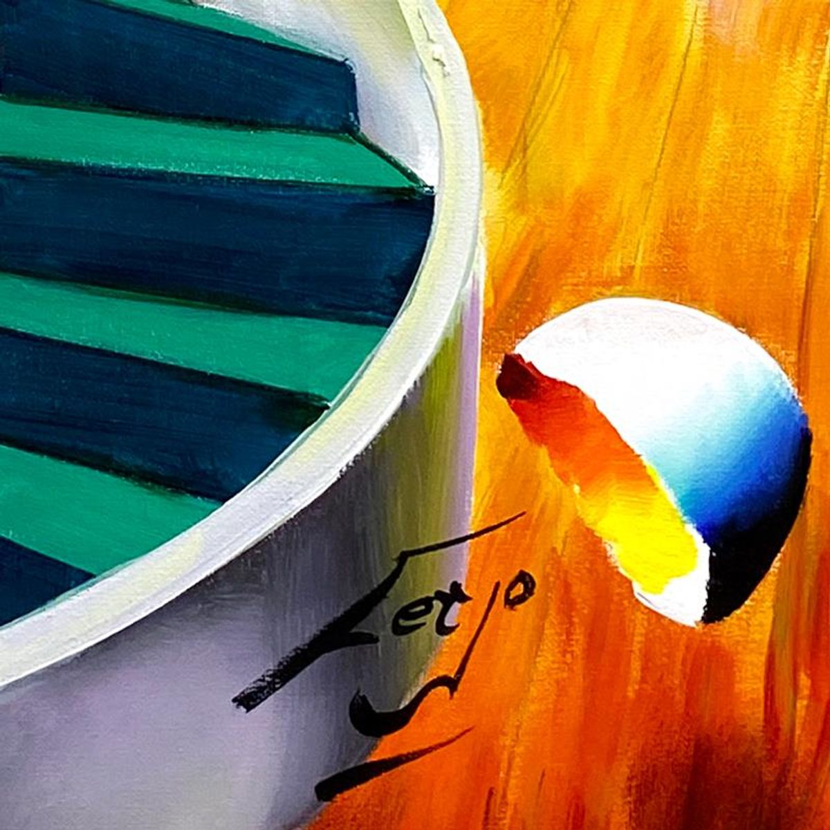 Ferjo, Original Acrylic Painting on Canvas, Hand Signed with Letter of Authenticity
