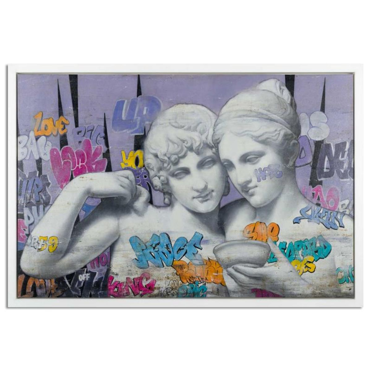 Francois Fressinier, "Not Gonna Name Names II" Framed Original Painting on Canvas. Hand Signed and with Certificate of Authenticity.