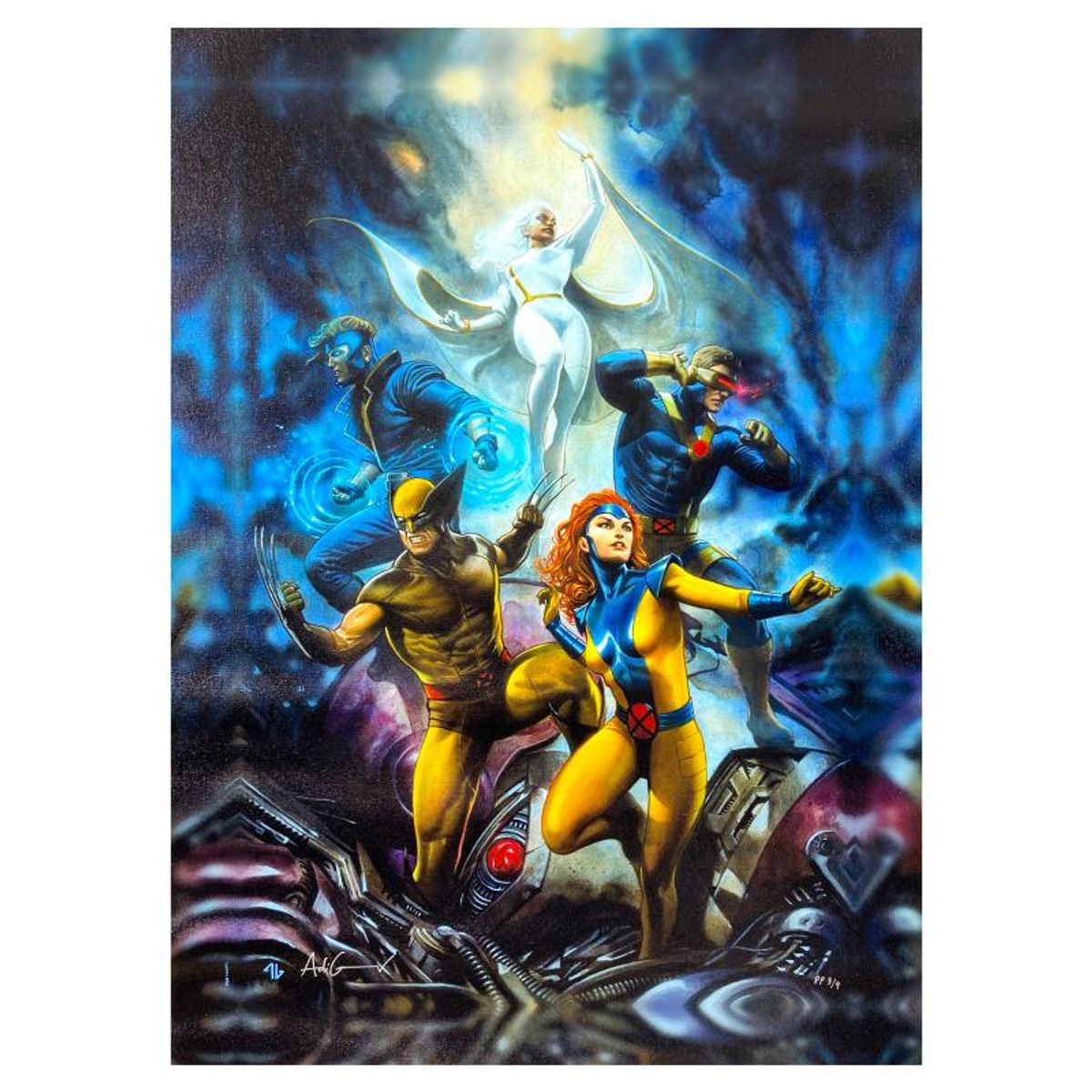 Marvel Comics & Adi Granov, "House of X #1" Limited Edition on Canvas, PP Numbered 3/4 and Signed with Letter of Authenticity.