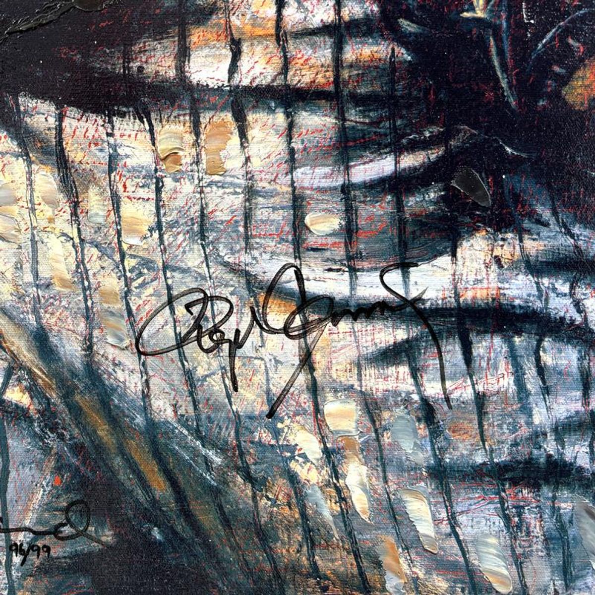Stephen Holland, "Roger Clemens" Hand Enhanced Limited Edition on Canvas, Numbered 96/99 and Hand Signed by the Artist and Roger Clemens with Certificate of Authenticity.
