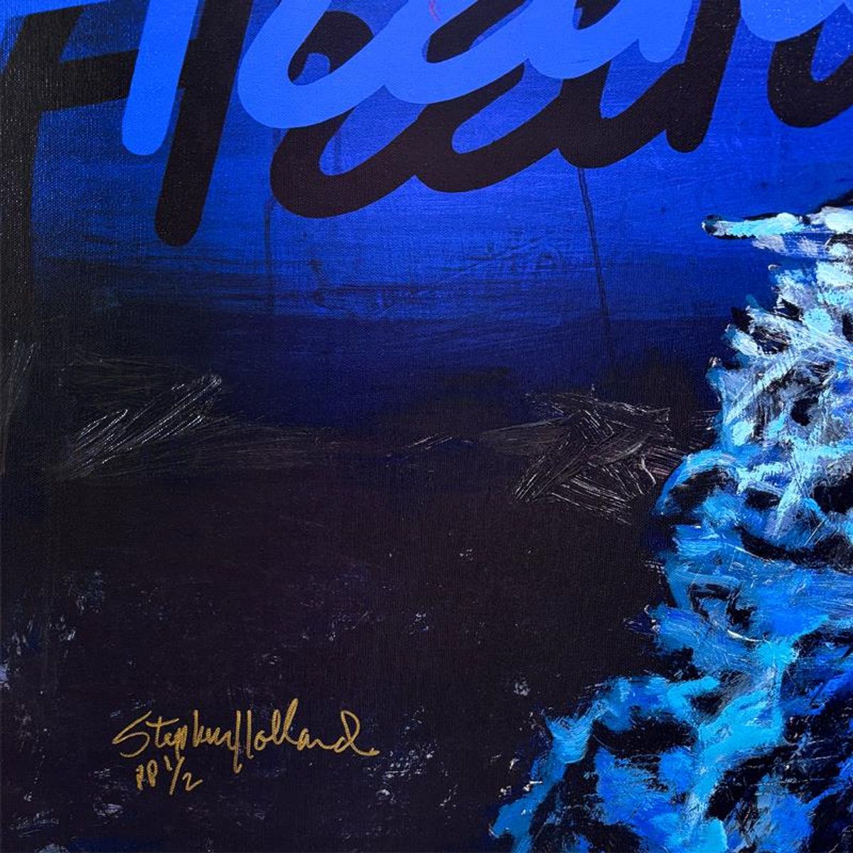 Stephen Holland, "Aretha Franklin" Hand Enhanced Limited Edition on Canvas, PP Numbered 1/2 and Hand Signed with Certificate of Authenticity.