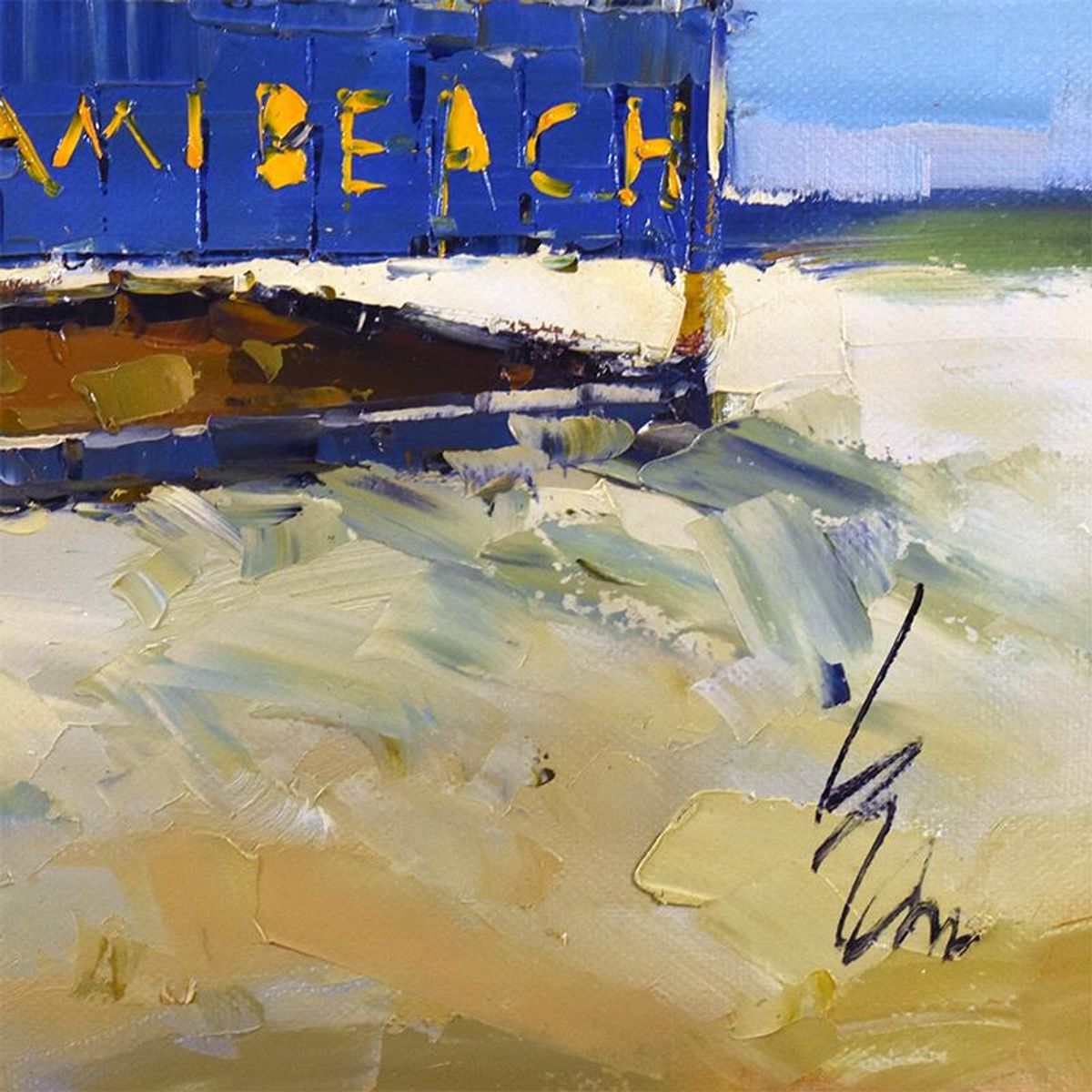 Inam, Original Oil Painting on Canvas (32" x 52"), Hand Signed with Letter of Authenticity.
