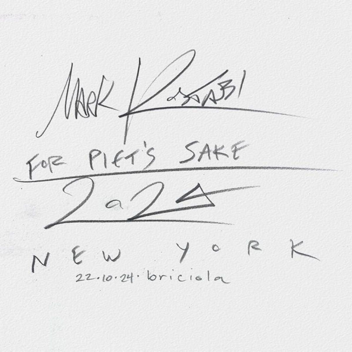 Mark Kostabi, "For Piet's Sake" Framed Original Drawing on Paper, Hand Signed with Certificate of Authenticity