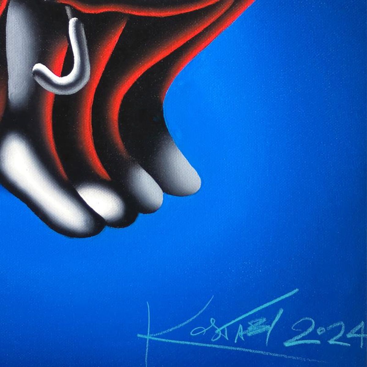 Mark Kostabi, "Unconditional Love" Limited Edition, MP Numbered 9/15 and Hand Signed with Letter of Authenticity.