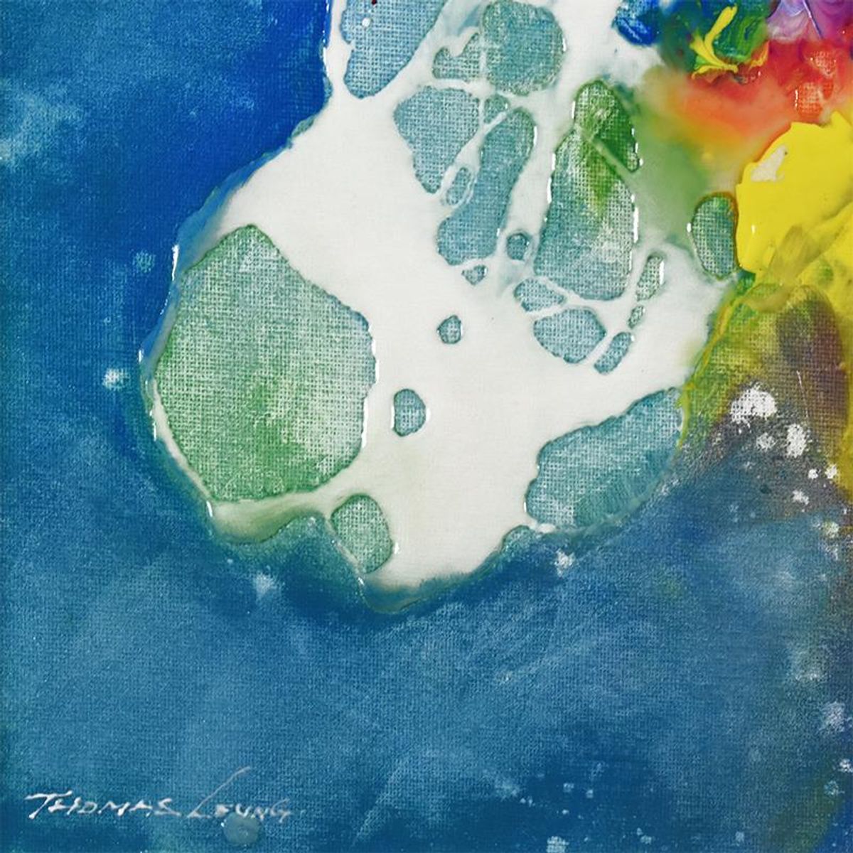 Thomas Leung, "Jellyfish 1" Framed Original Acrylic Painting on Canvas Board, Hand Signed with Letter of Authenticity.