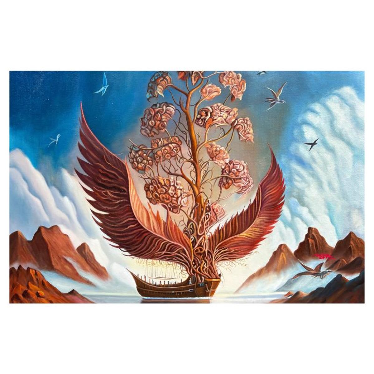 Mani, Hand Signed Original Acrylic Painting on Canvas with Letter of Authenticity.