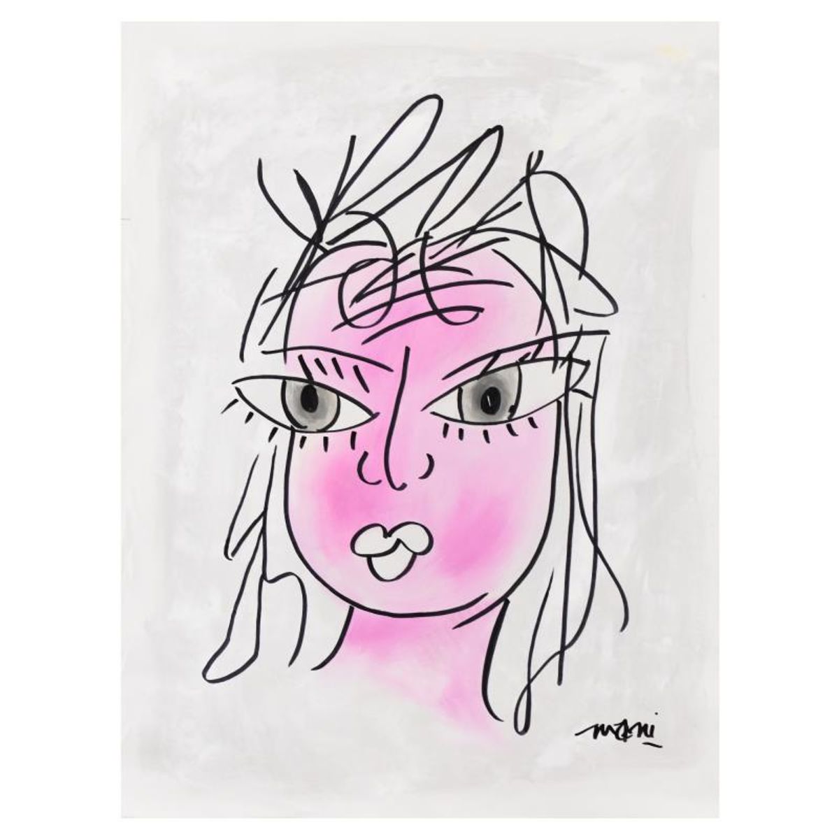 Mani, Original Acrylic Painting on Canvas (30" x 40"), Hand Signed with Letter of Authenticity.