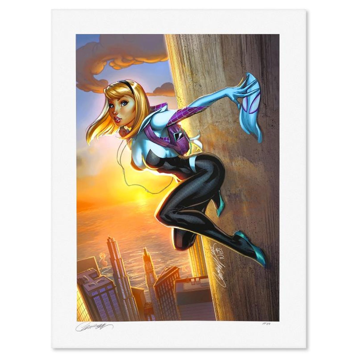 Marvel Comics & J. Scott Campbell, "Spider-Gwen #1" Limited Edition, PP Numbered 3/4 and Signed with Letter of Authenticity.