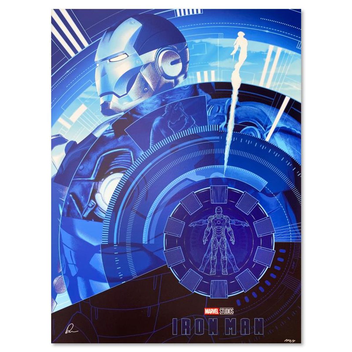 Marvel Comics & Doaly, "Iron Man - Variant" Limited Edition, PP Numbered 3/4 and Signed with Letter of Authenticity.