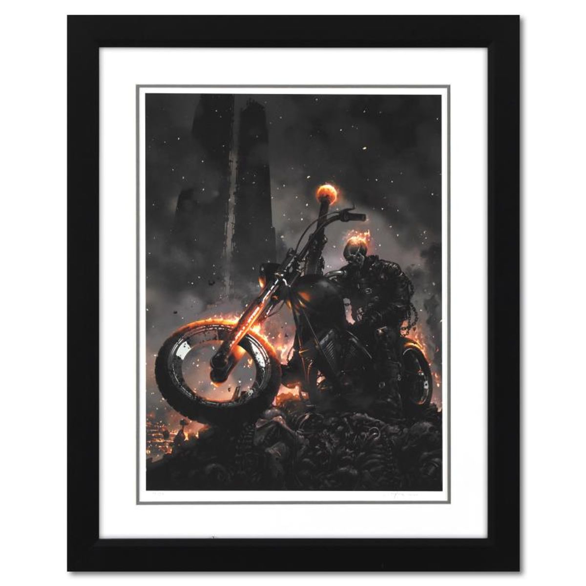 Marvel Comics, "Ghost Rider" Framed Limited Edition Giclee, Numbered 35/70 and Hand Signed by Clayton Crain with Letter of Authenticity.